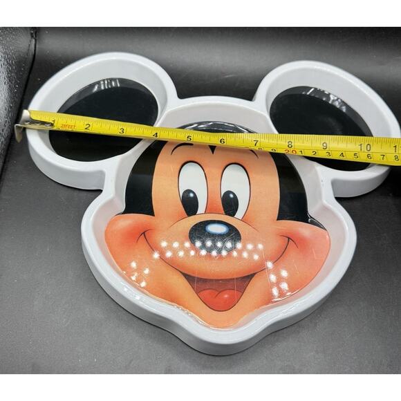 Disney Mickey Mouse Head Shaped Divided Dish Selandia Designs Melamine 11.5" -D3 - Picture 8 of 10